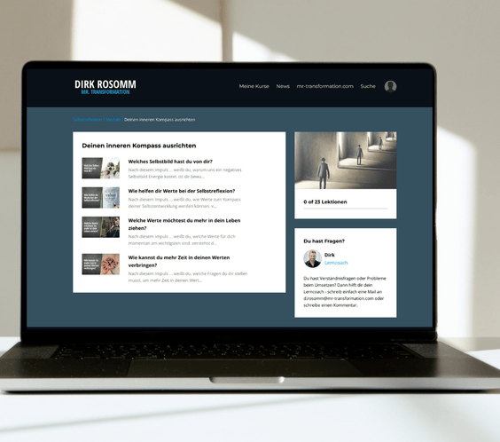 Videokurs: Selbstreflexion - Mr. Transformation Shop