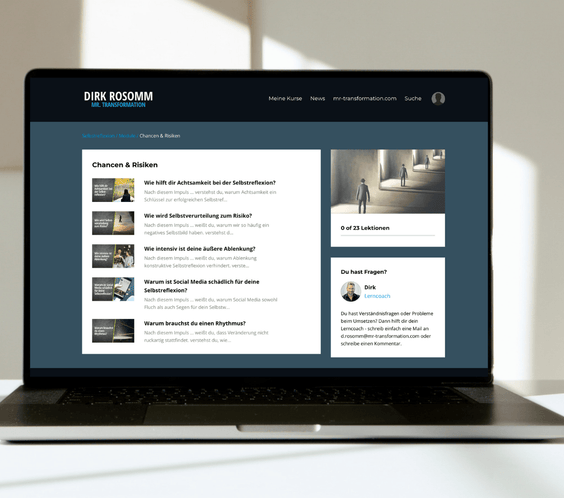 Videokurs: Selbstreflexion - Mr. Transformation Shop