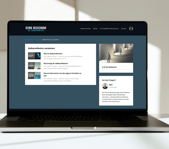 Videokurs: Selbstreflexion - Mr. Transformation Shop