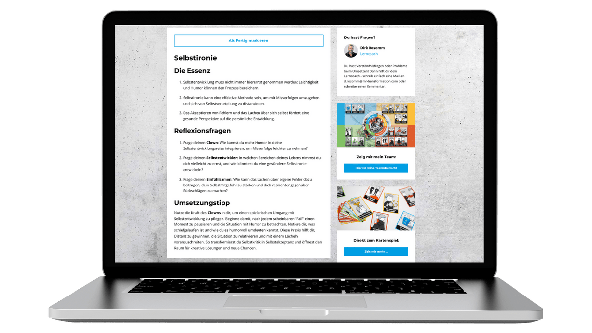 Videokurs: Selbstverantwortung - Mr. Transformation Shop